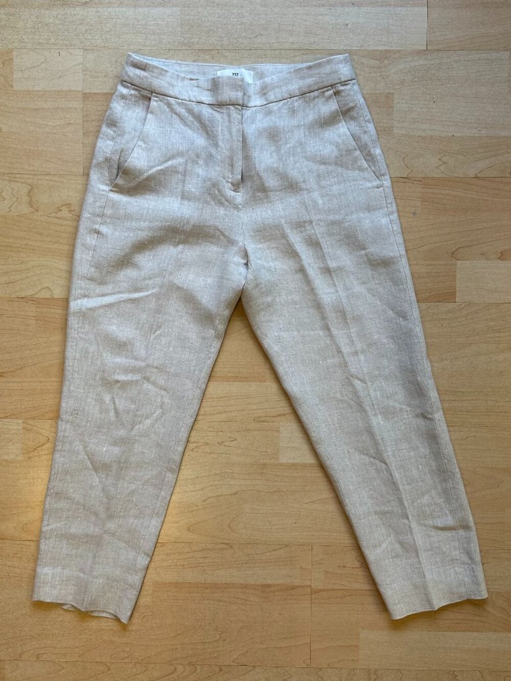 Banana Republic Lina Slim Linen Pant (Natural) - size 2P (orig. $110)